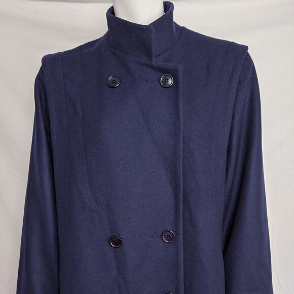 Vintage Navy wool double breasted coat - Picture 4 of 16